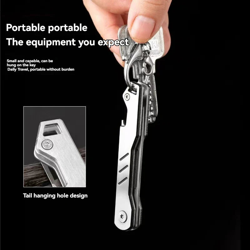 Mini outdoor stainless steel folding knife, portable express keychain, multifunctional portable kitchen fruit folding knife by DarkByteGear