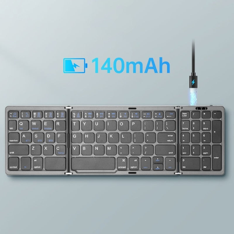 PixelMorph Mini Wireless Foldable Keyboard by DarkByteGear