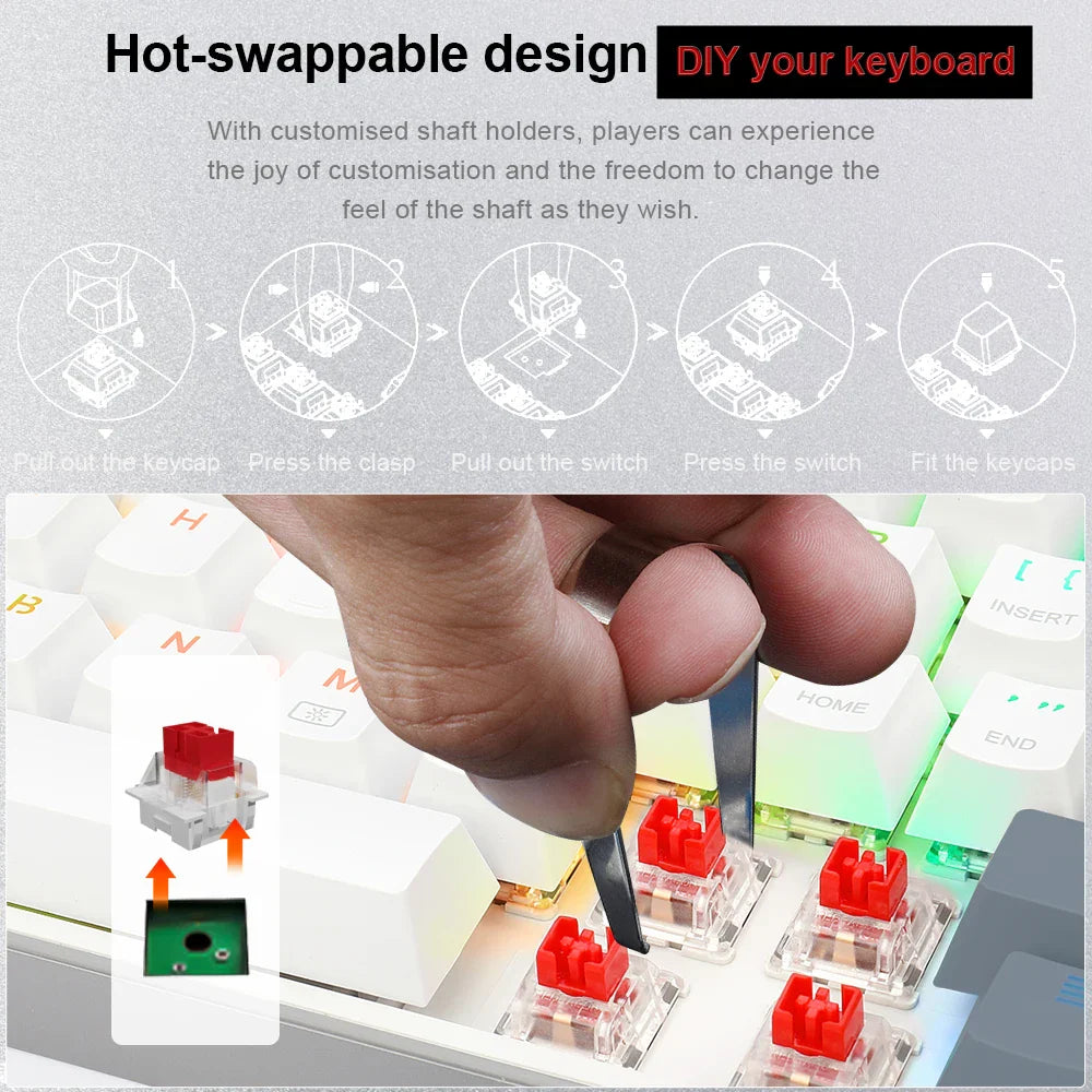 E-YOOSO Z686 RGB USB 60% Mini slim Mechanical Wired Keyboard by DarkByteGear