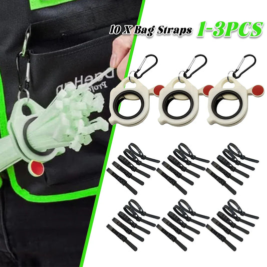 1-3PCS Fluorescent Cable Tie Organizer Reusable Zip Tie Holder Portable Electrical Wire Ties Clip Plastic Cable Tie Storage Tool by DarkByteGear