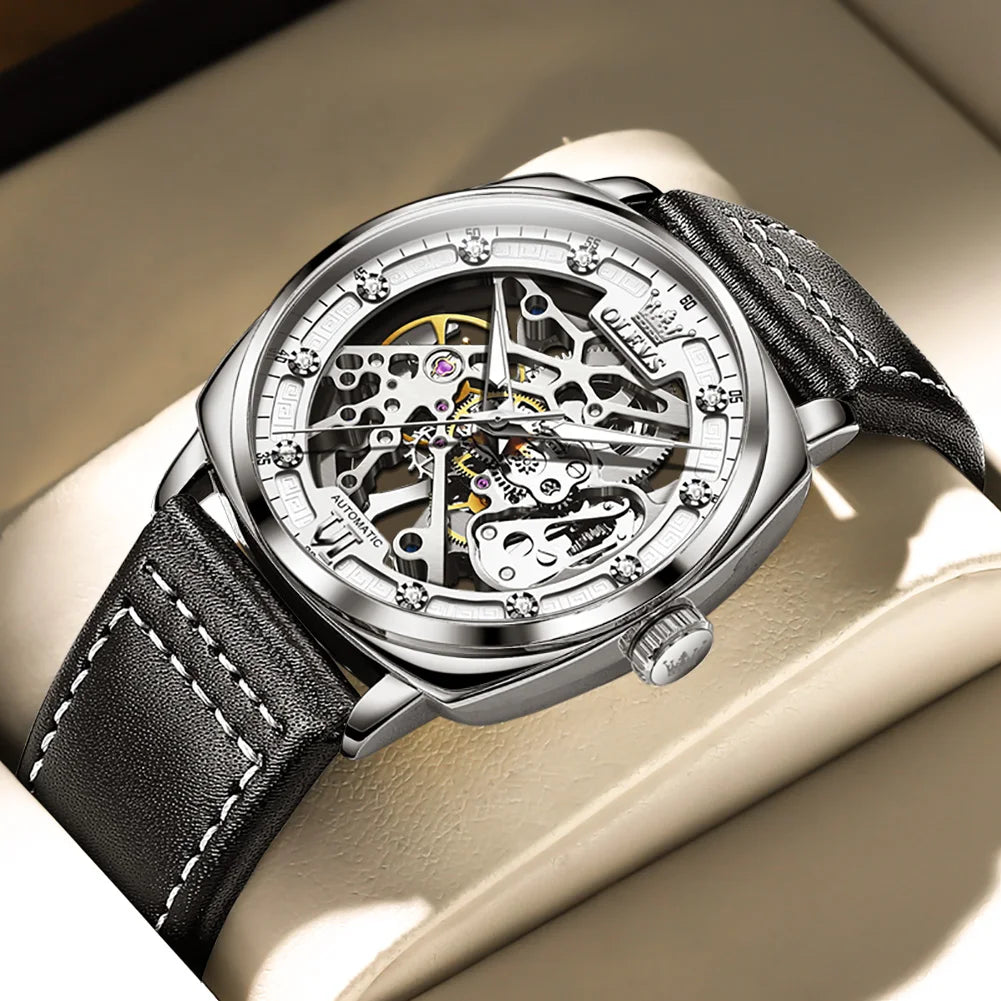 OLEVS Men's Watches Automatic Mechanical Men Watch by DarkByteGear
