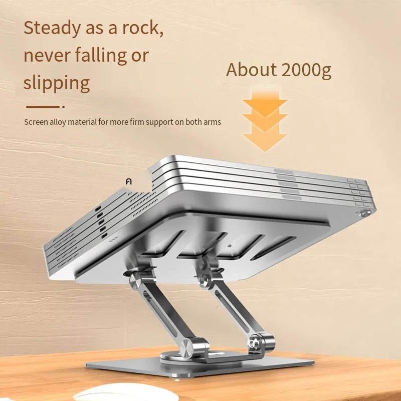 Laptop Stand Adjustable Aluminum Alloy Notebook Tablet Stand Up to 17 Inch Laptop Portable Fold Holder Cooling Bracket Support by DarkByteGear