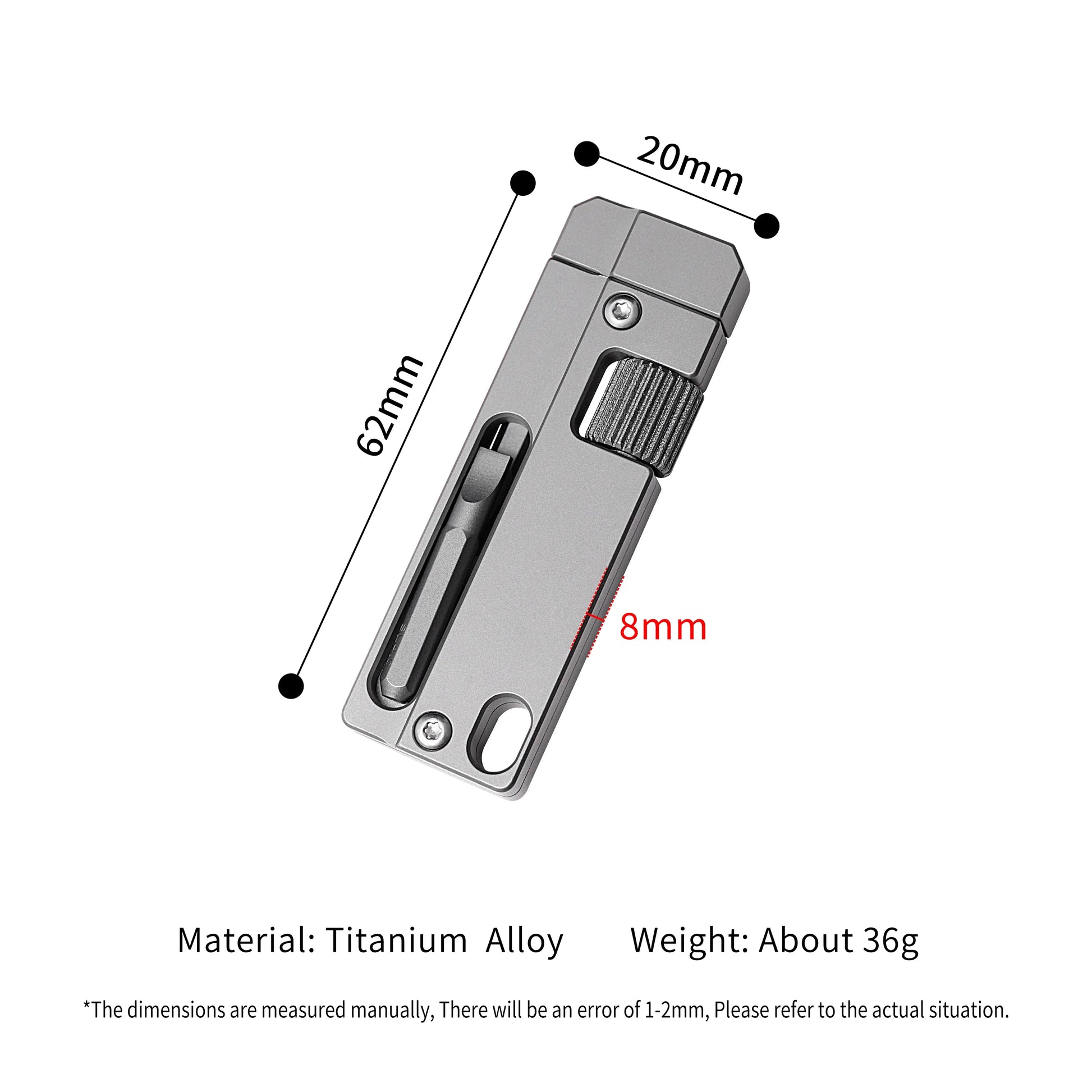 Titanium Functional Keychain Multifunctional Outdoor Portable EDC Tool With Screwdriver Also Can Unscrew Hexagonal Nut by DarkByteGear