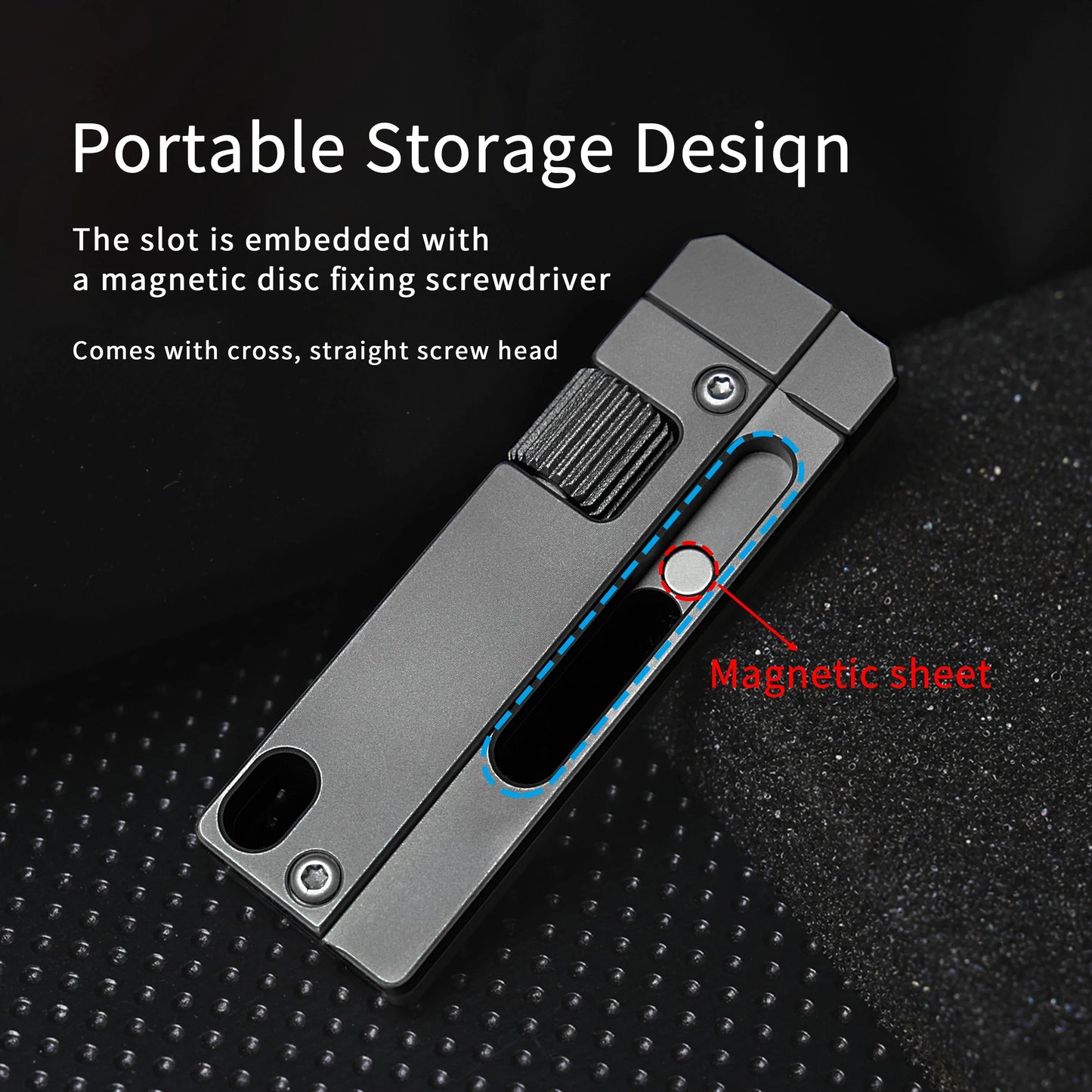 Titanium Functional Keychain Multifunctional Outdoor Portable EDC Tool With Screwdriver Also Can Unscrew Hexagonal Nut by DarkByteGear