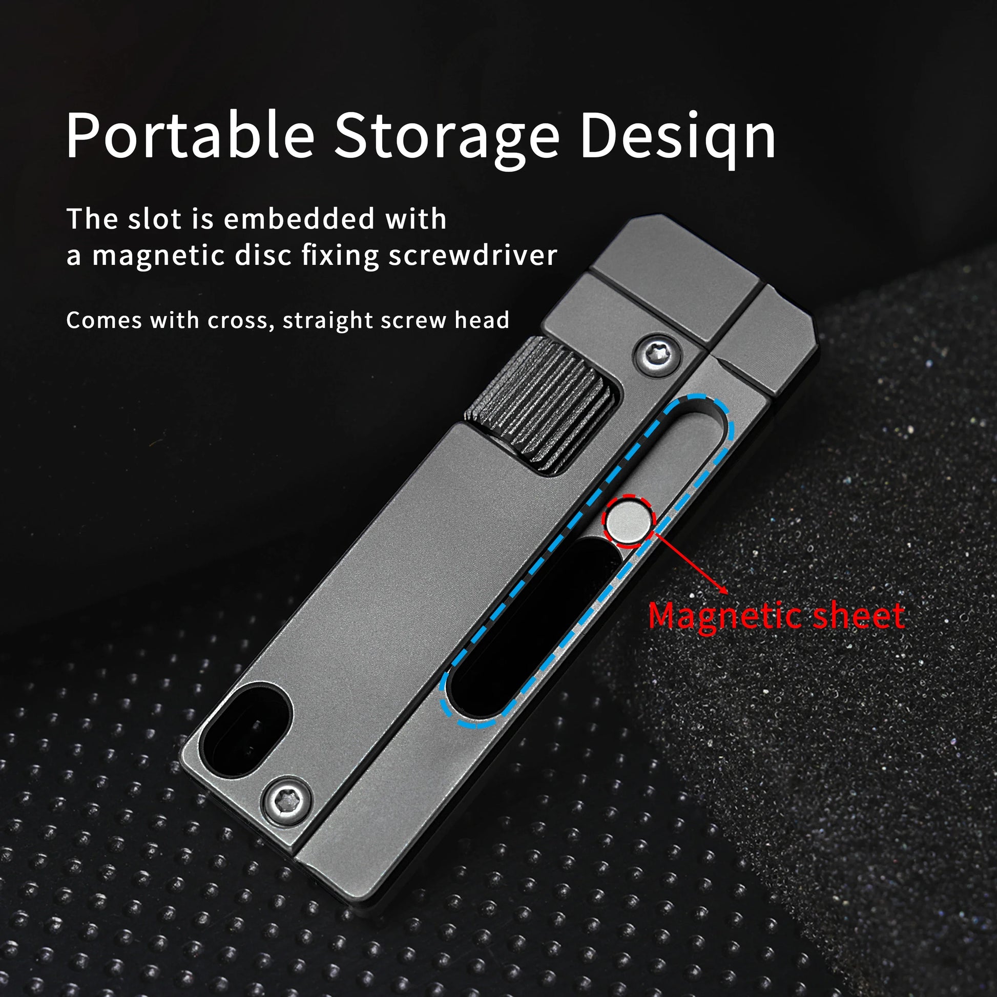 Titanium Functional Keychain Multifunctional Outdoor Portable EDC Tool With Screwdriver Also Can Unscrew Hexagonal Nut by DarkByteGear