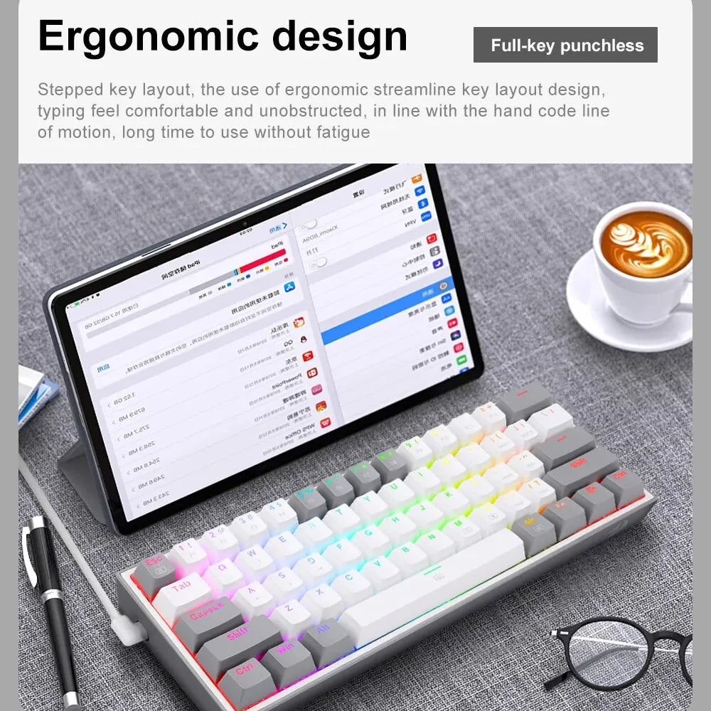 REDRAGON Fizz K617 RGB USB Mini Mechanical Keyboard by DarkByteGear