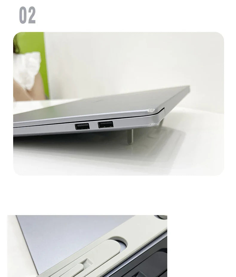Universal Invisible Laptop Bracket Riser Stand For Macbook Pro 13 15 Air Lenovo Samsung Notebook Cooling Pad Foldable Stands by DarkByteGear
