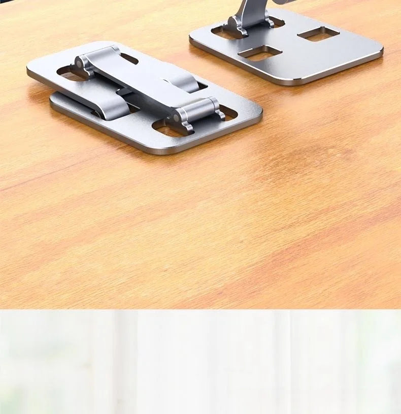 Folding Portable Desktop Metal Mobile Phone Stand Desk Lazy Stand Universal Support Stand for Mobile Phones and Tablets by DarkByteGear