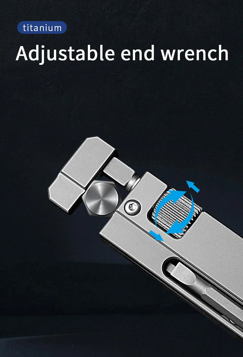 Titanium Functional Keychain Multifunctional Outdoor Portable EDC Tool With Screwdriver Also Can Unscrew Hexagonal Nut by DarkByteGear