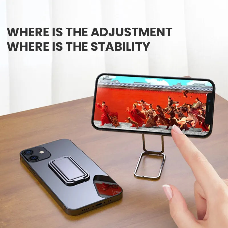 Metal Universal Finger Ring Phone Holder Stand Bracket Mini Phone Holder 360 Degree Rotating for Mobile Phone Pad Back Sticker by DarkByteGear