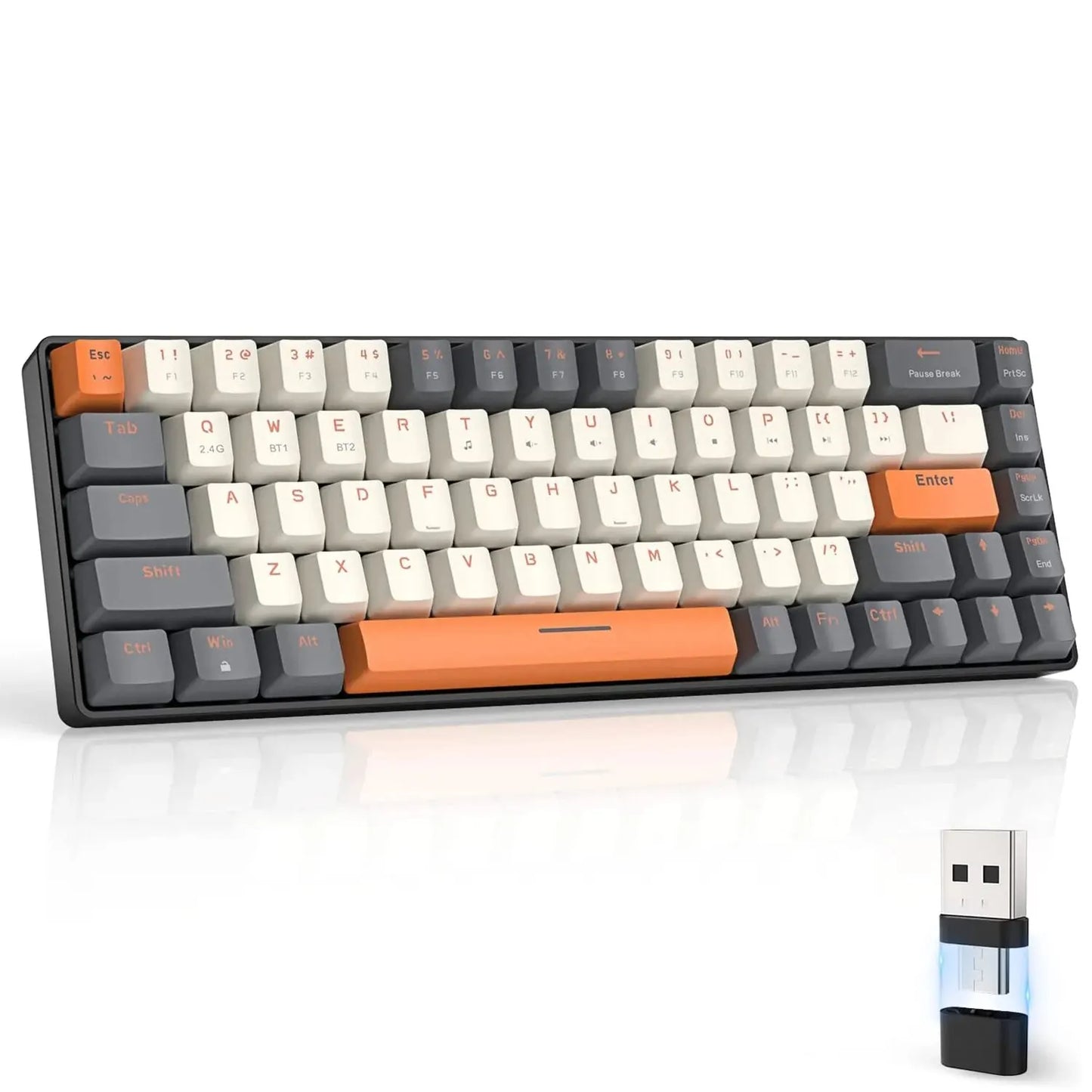 60% Wireless Mechanical Keyboard Bluetooth Dual Mode by DarkByteGear