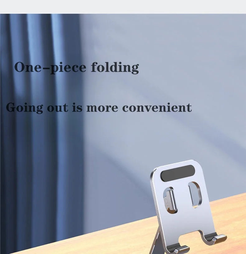 Folding Portable Desktop Metal Mobile Phone Stand Desk Lazy Stand Universal Support Stand for Mobile Phones and Tablets by DarkByteGear