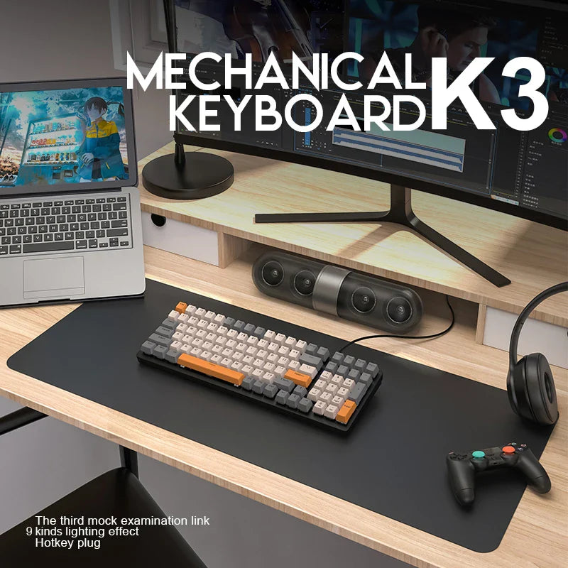 K3 Wired Mechanical Gaming Keyboard Backlight Gamer Keyboard by DarkByteGear