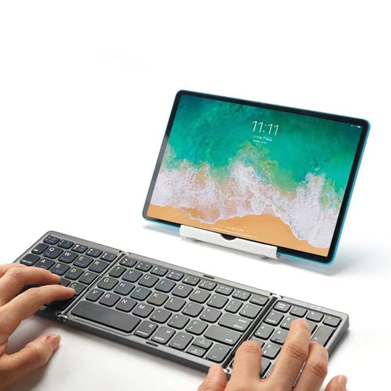 PixelMorph Mini Wireless Foldable Keyboard by DarkByteGear