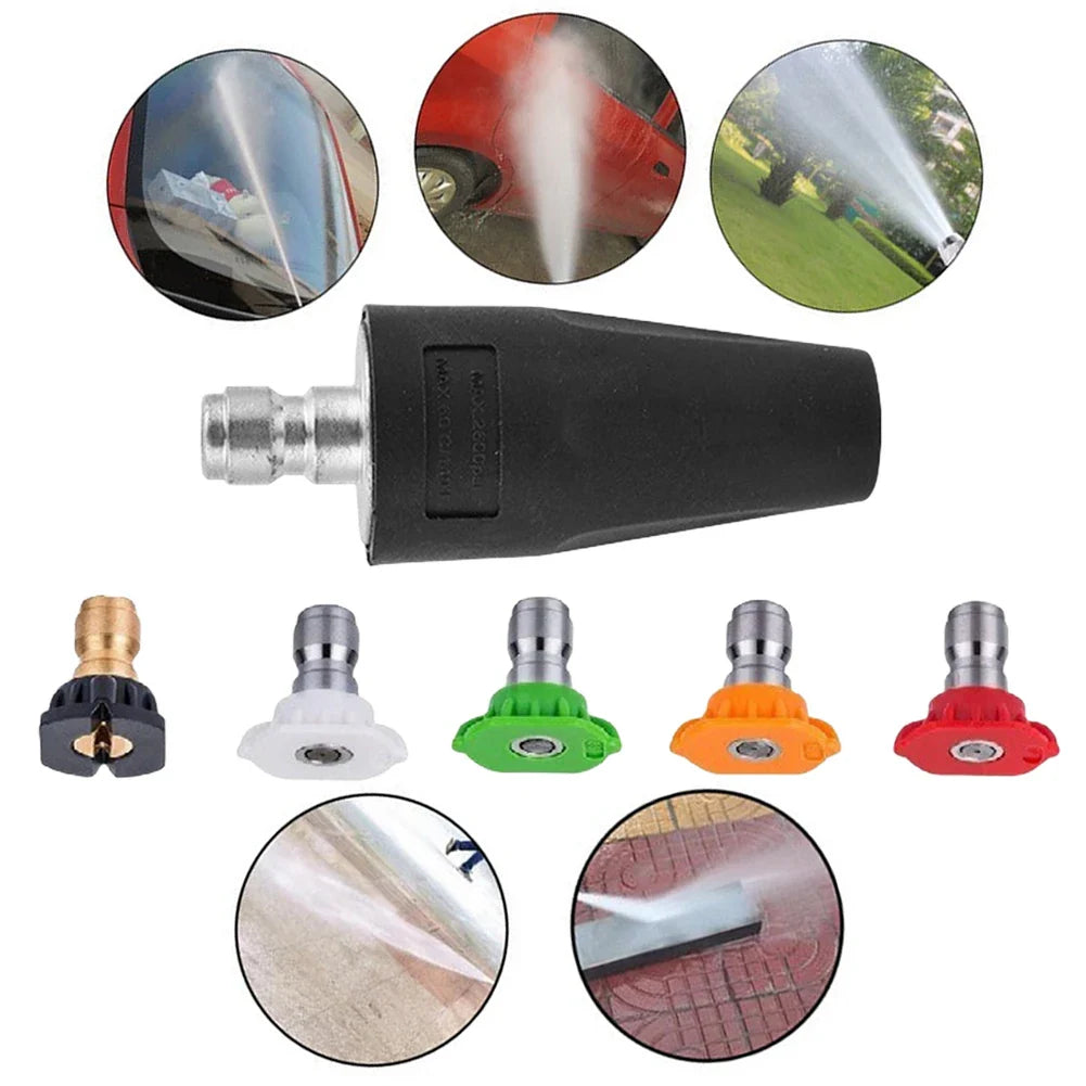 Pressure Washer Turbo Nozzle 2600 PSI 2.0 GPM Rotating Power Washer Tips 1/4-Inch Quick Connect for High Pressure Car Washers by DarkByteGear