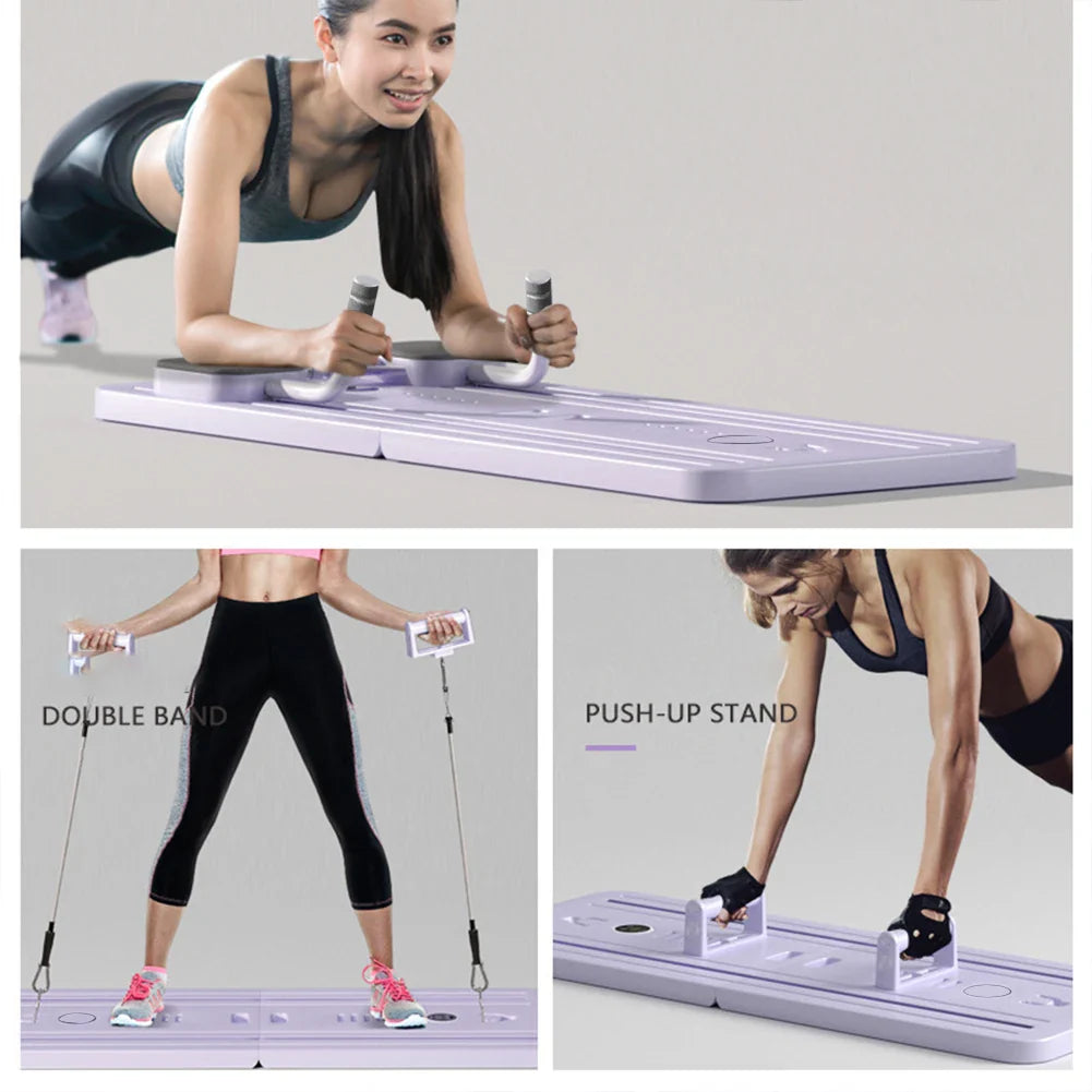Abdominal Exercise Board Fitness Board Automatic Rebound Leg & Arm Toner Multifunctional Pilates Reformer Set Fitness Equipment by DarkByteGear