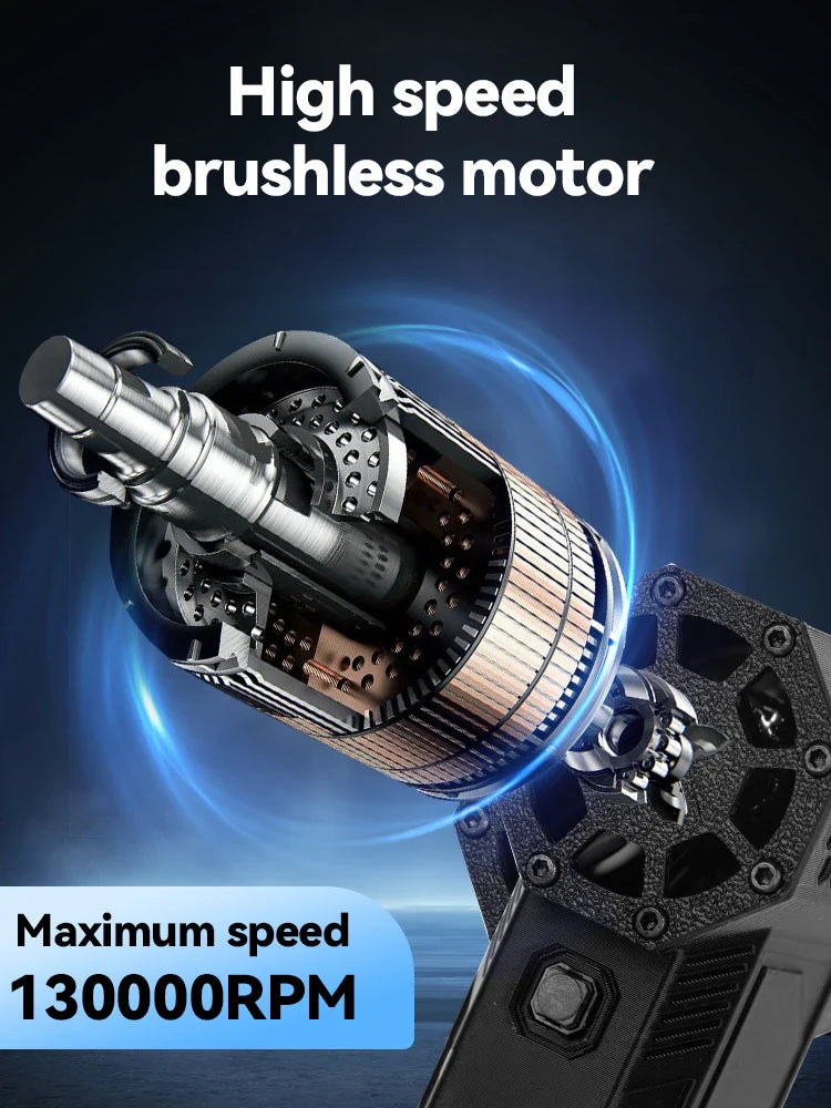 130000RPM Mini Turbo Jet Fan - High-Speed Handheld Electric Air Blower & Car Dryer by DarkByteGear