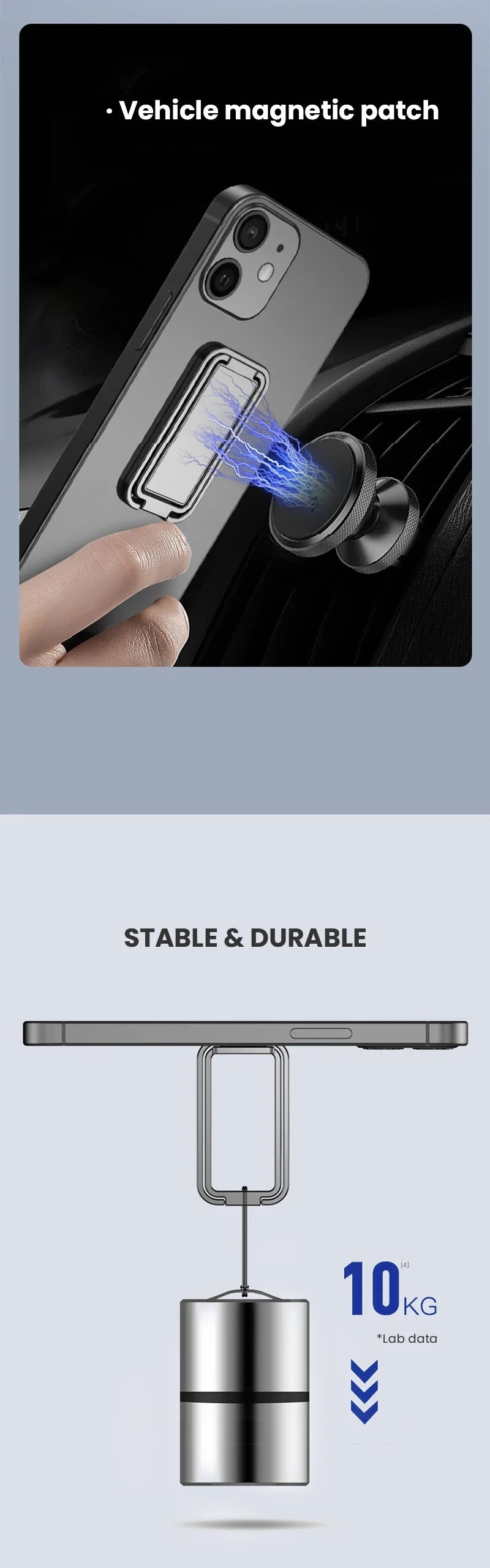 Metal Universal Finger Ring Phone Holder Stand Bracket Mini Phone Holder 360 Degree Rotating for Mobile Phone Pad Back Sticker by DarkByteGear