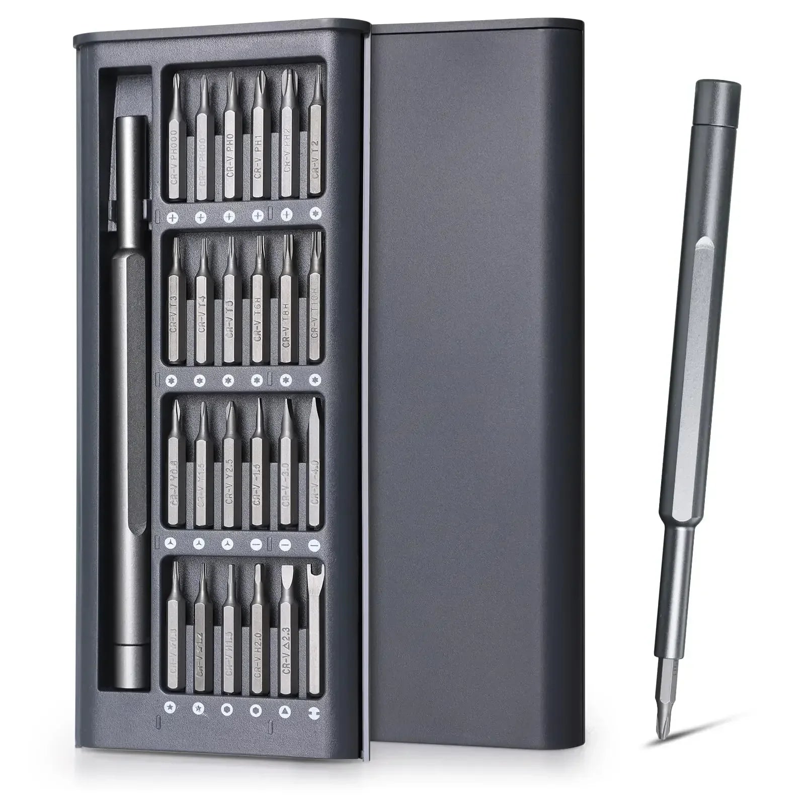 Precision Screwdriver Set 25 in 1 Screw Driver Se Hexagonal Flat Head Magnetic Screwdriver Head for iPhone PC WatchCameraGlasses by DarkByteGear