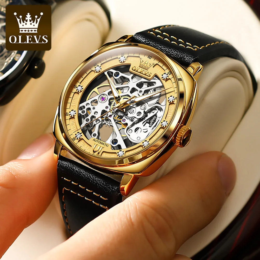 OLEVS Men's Watches Automatic Mechanical Men Watch by DarkByteGear