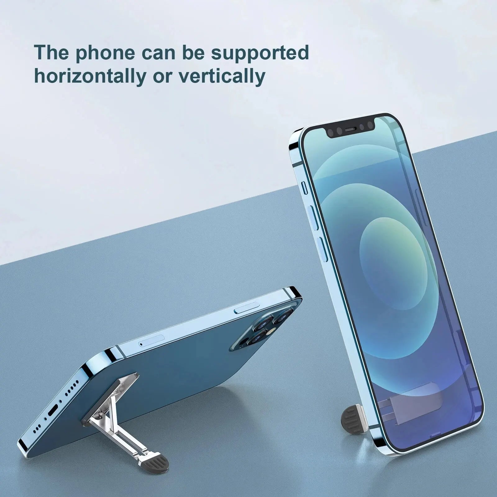 Invisible Folding Zinc Alloy Stand Multiadjustable Mobile Phone Back Stand Tablet Pc Laptop Stand Ultrathin Adhesive Mini Nonsli by DarkByteGear
