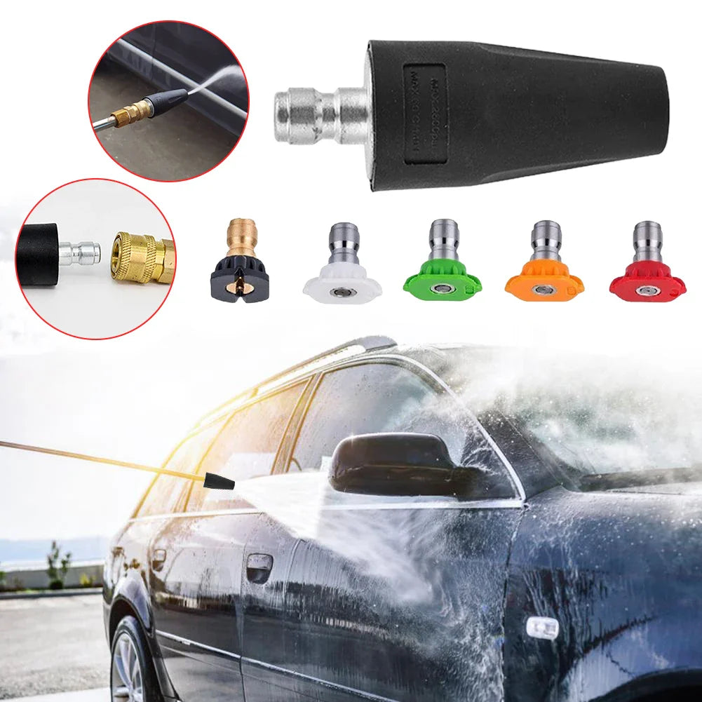 Pressure Washer Turbo Nozzle 2600 PSI 2.0 GPM Rotating Power Washer Tips 1/4-Inch Quick Connect for High Pressure Car Washers by DarkByteGear