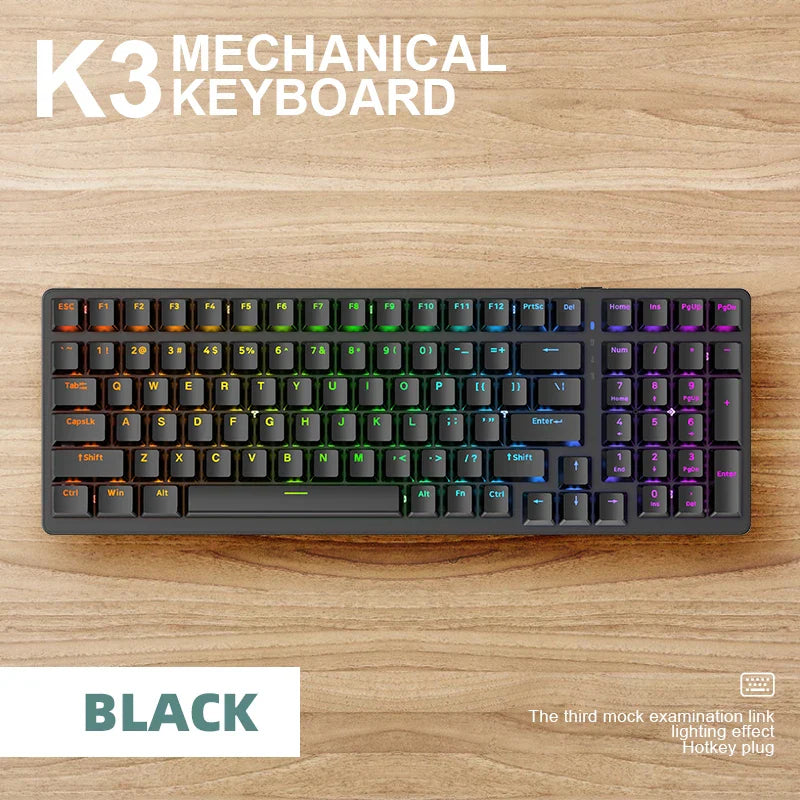 K3 Wired Mechanical Gaming Keyboard Backlight Gamer Keyboard by DarkByteGear