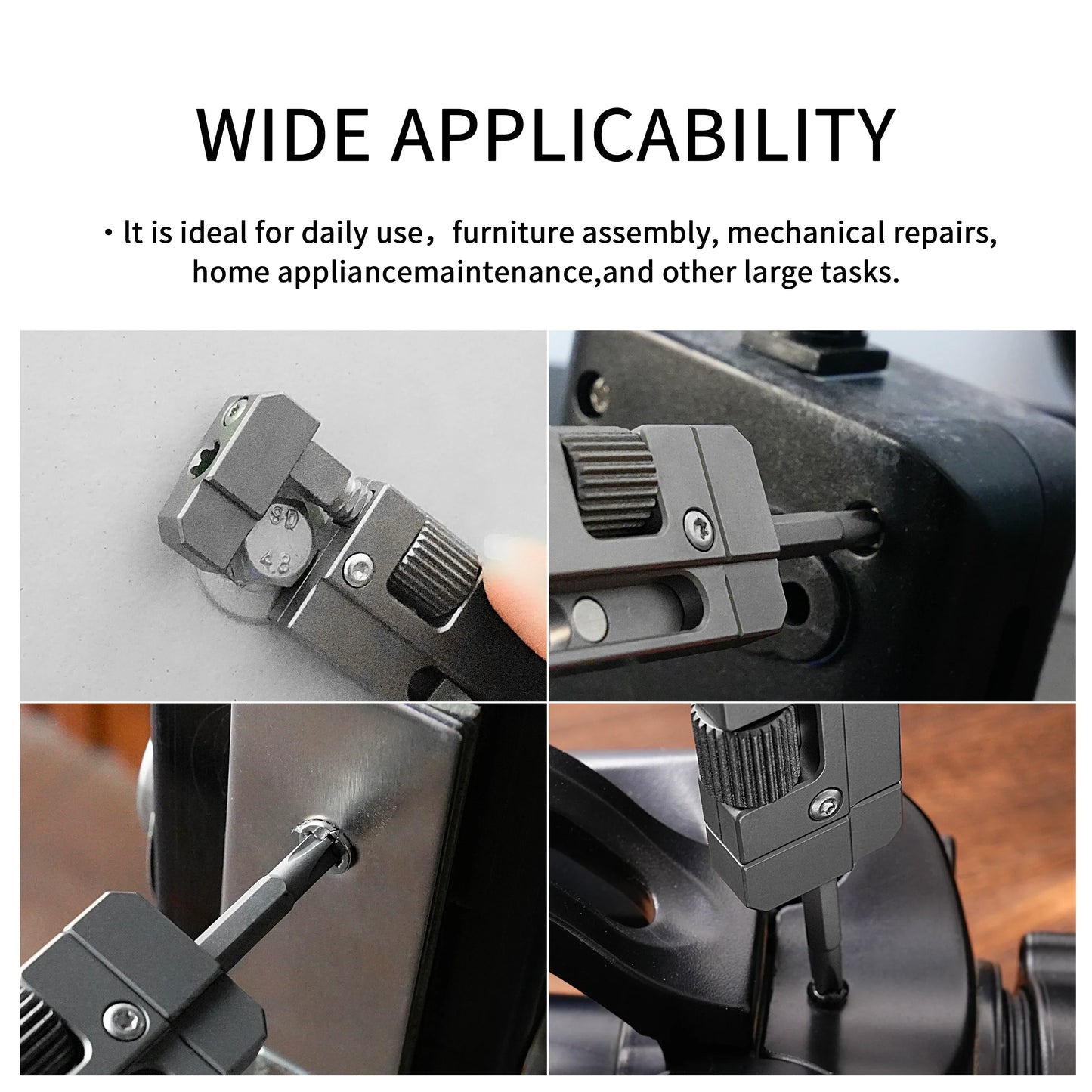 Titanium Functional Keychain Multifunctional Outdoor Portable EDC Tool With Screwdriver Also Can Unscrew Hexagonal Nut by DarkByteGear