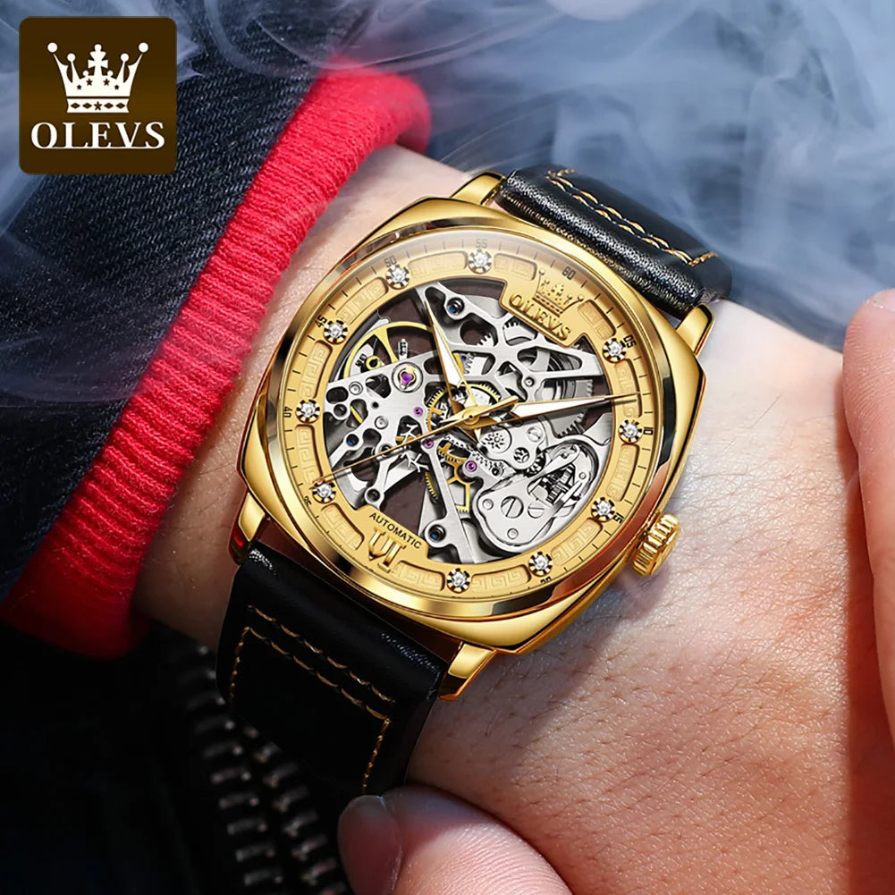 OLEVS Men's Watches Automatic Mechanical Men Watch by DarkByteGear