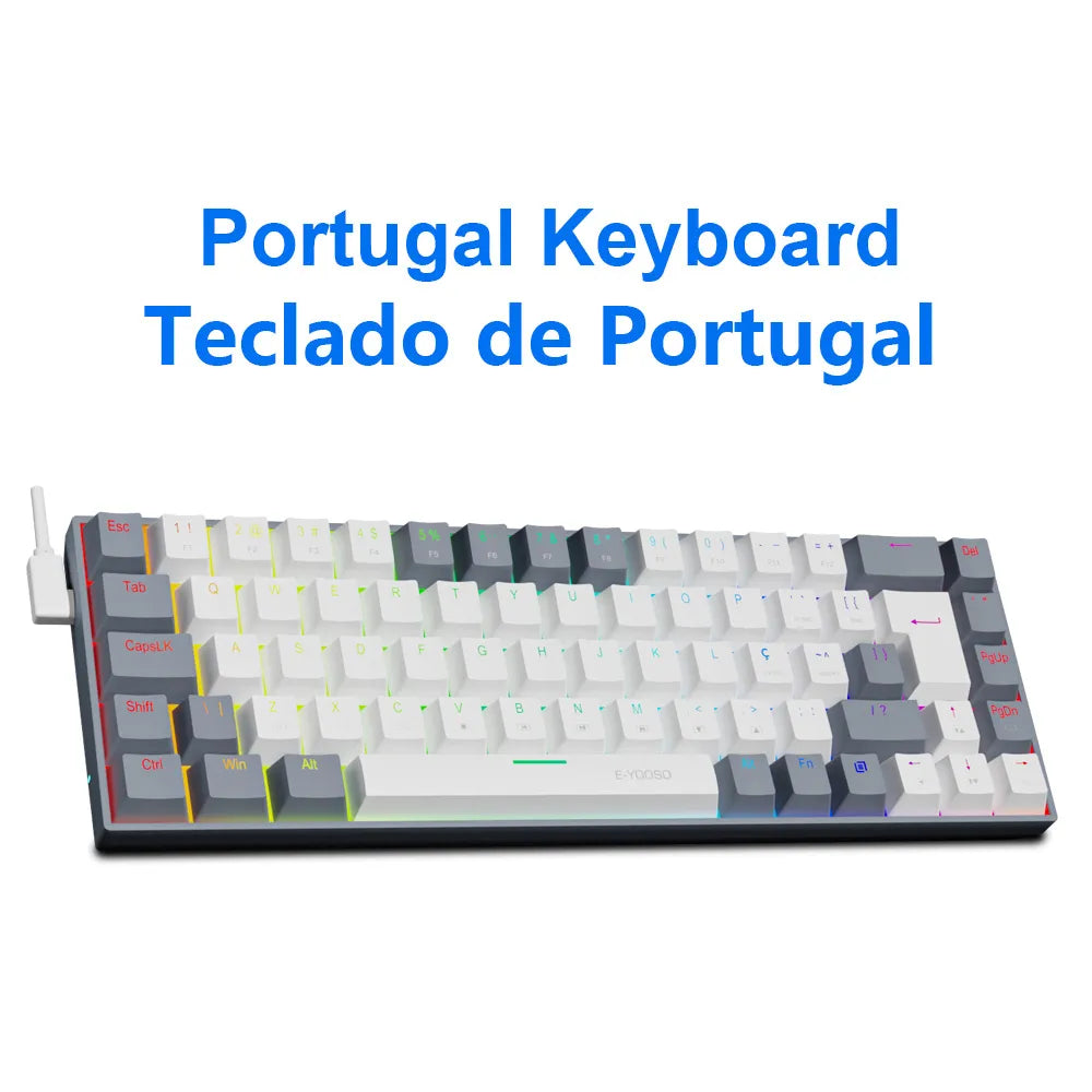 E-YOOSO Z686 RGB USB 60% Mini slim Mechanical Wired Keyboard by DarkByteGear