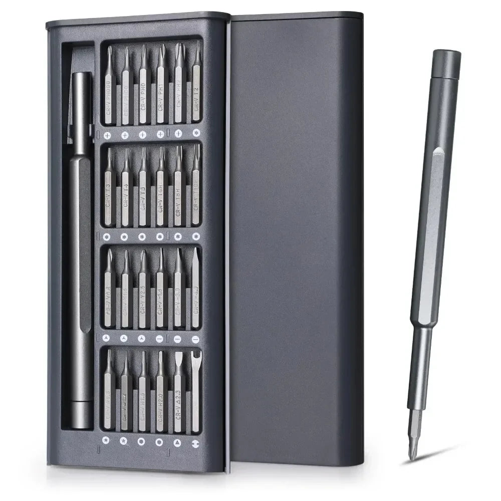 Precision Screwdriver Set 25 in 1 Screw Driver Se Hexagonal Flat Head Magnetic Screwdriver Head for iPhone PC WatchCameraGlasses by DarkByteGear