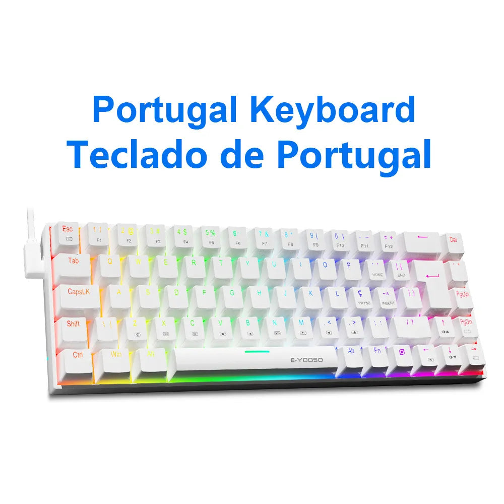 E-YOOSO Z686 RGB USB 60% Mini slim Mechanical Wired Keyboard by DarkByteGear