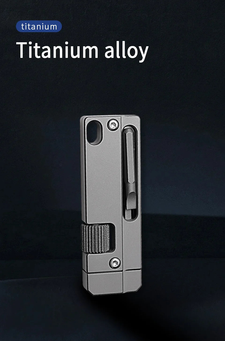 Titanium Functional Keychain Multifunctional Outdoor Portable EDC Tool With Screwdriver Also Can Unscrew Hexagonal Nut by DarkByteGear