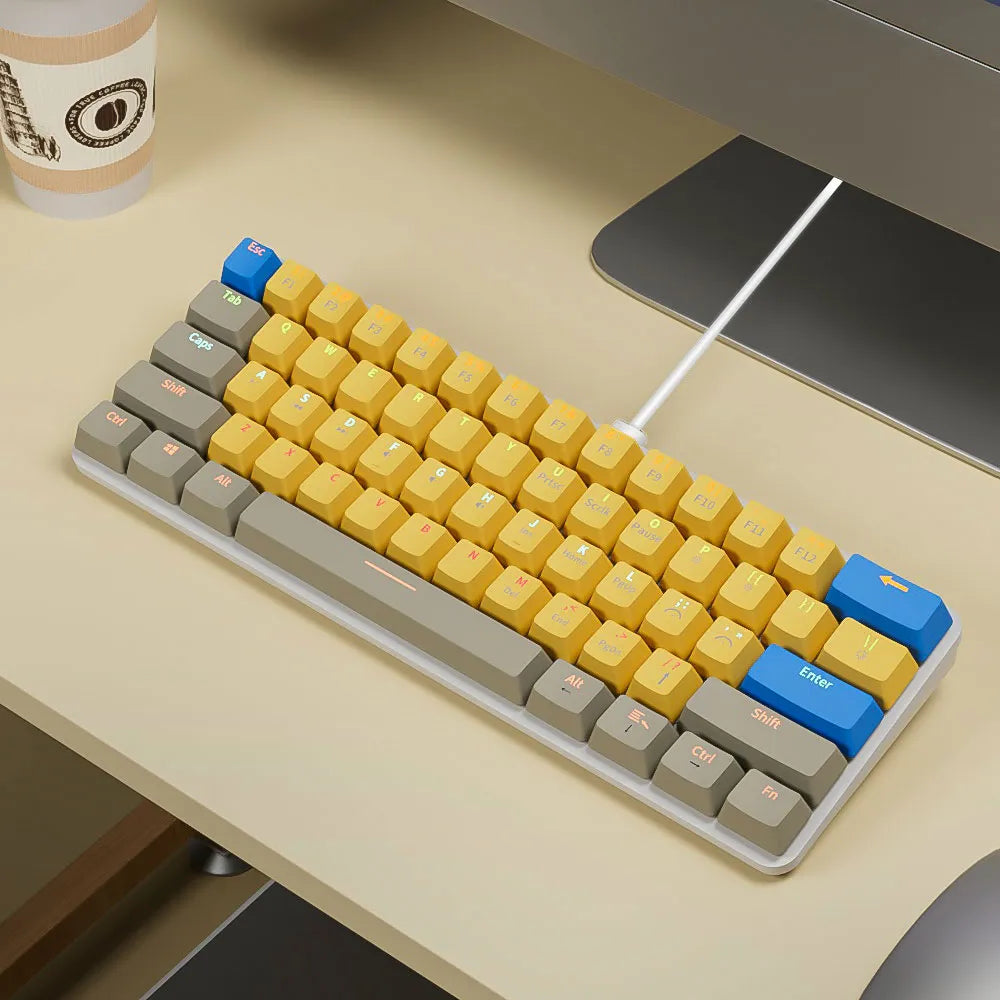MUCAI MKA610 USB Mini Mechanical Gaming Wired Keyboard by DarkByteGear