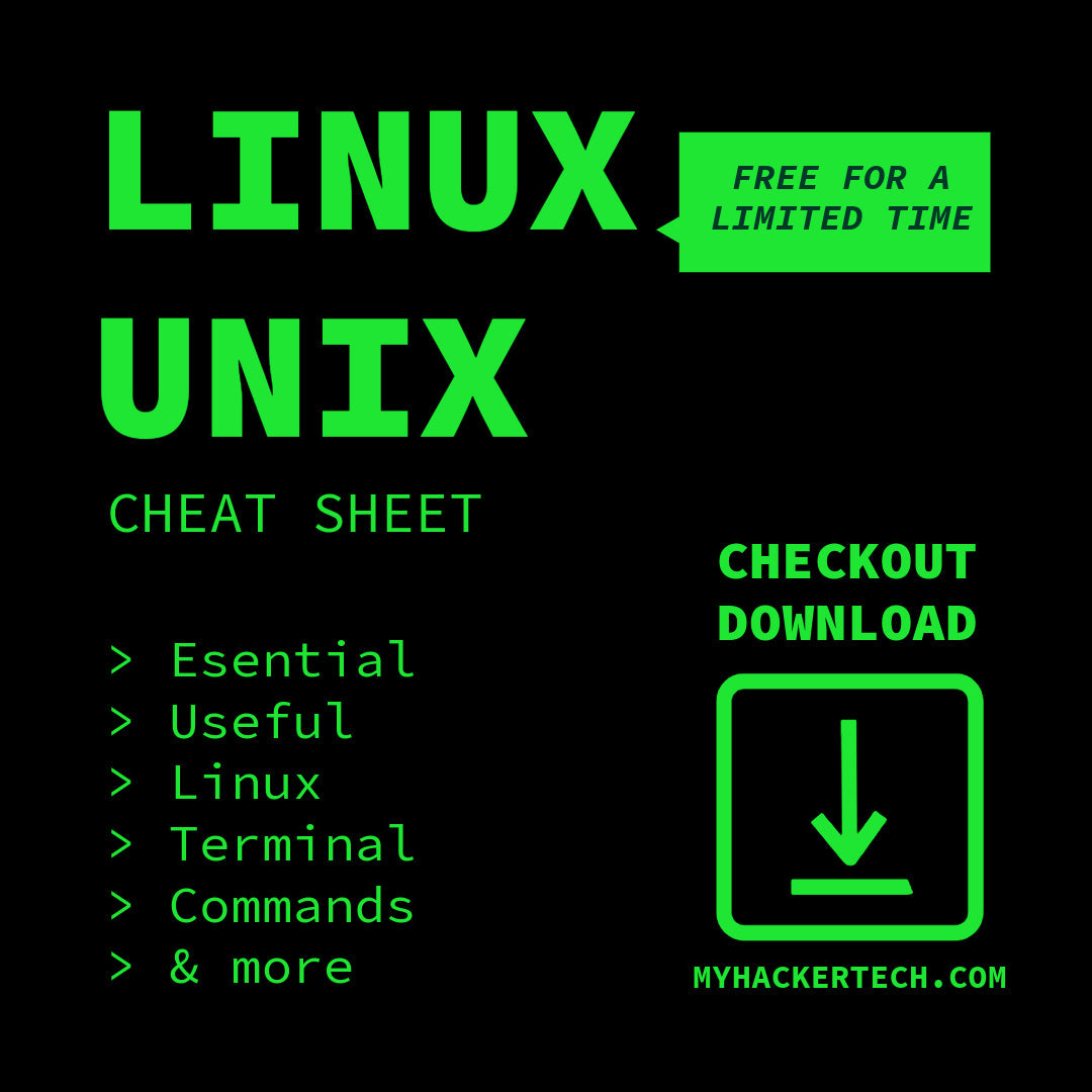 Essential and Useful Linux Unix Cheat Sheet by DarkByteGear