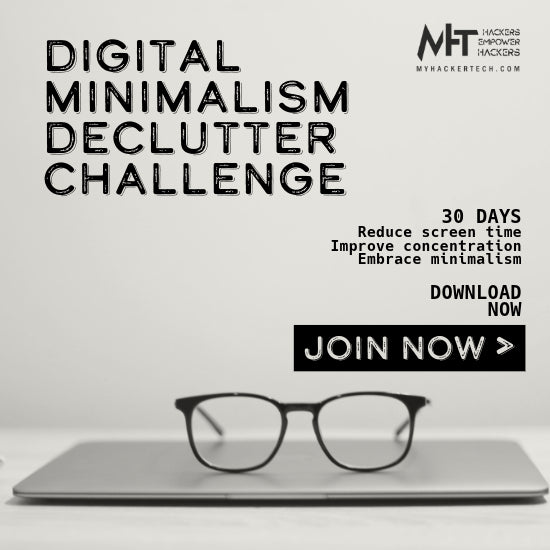 Digital Minimalism Declutter Challenge - 30 Days to a Focused Tech Life by DarkByteGear