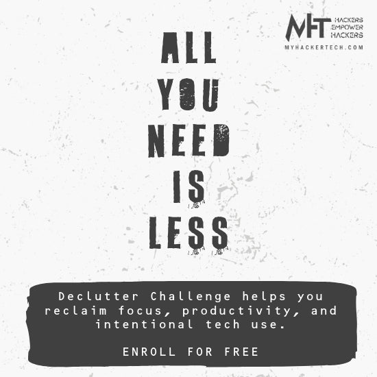 Digital Minimalism Declutter Challenge - 30 Days to a Focused Tech Life by DarkByteGear