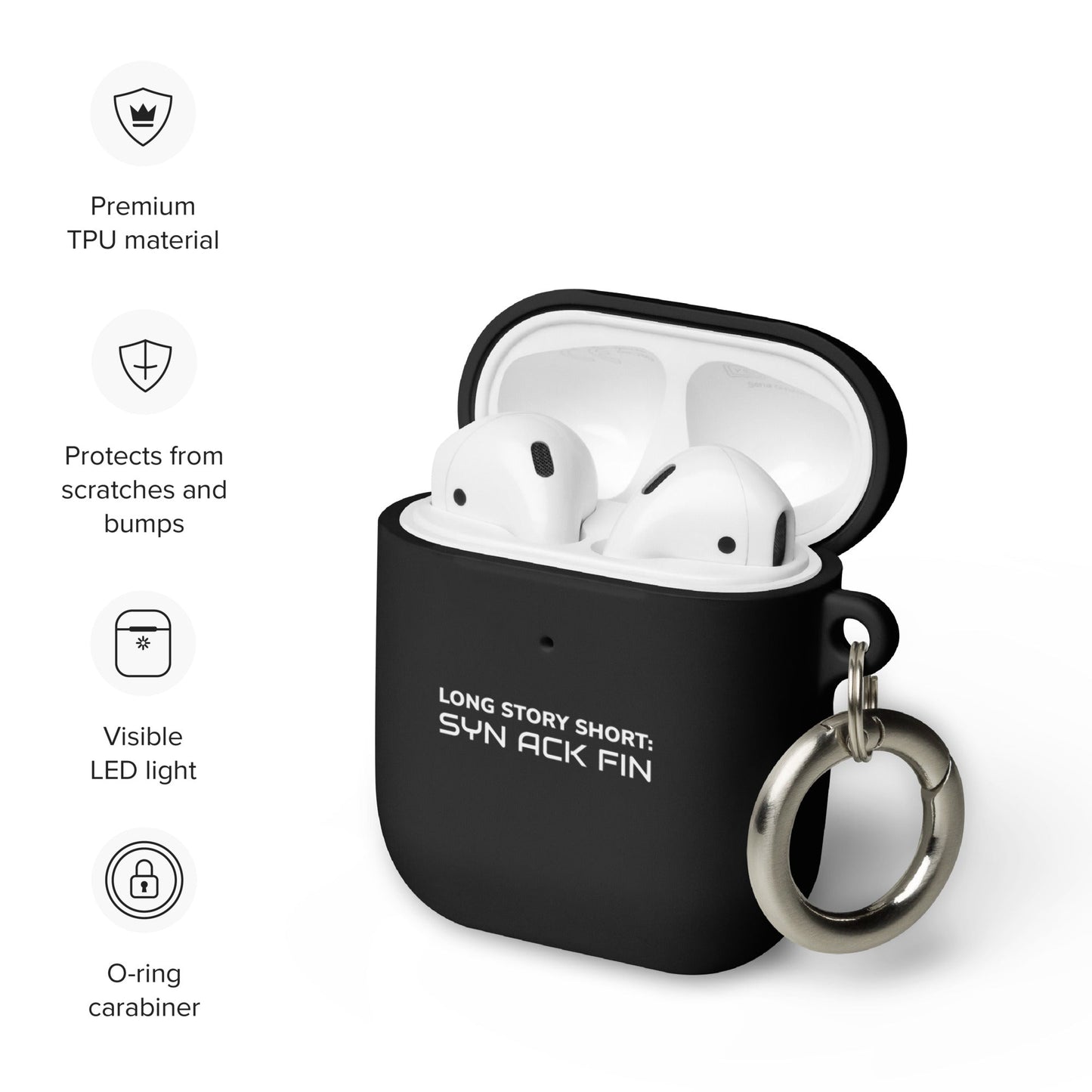 Long story short - Syn Ack Fin - AirPods case by DarkByteGear