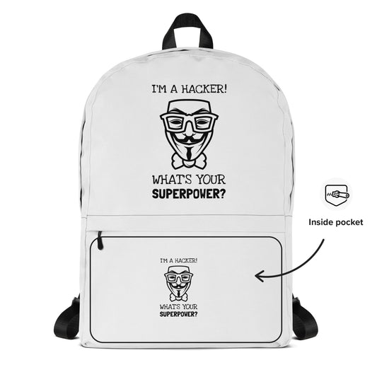 I'm a hacker! What's your superpower? - Backpack by DarkByteGear
