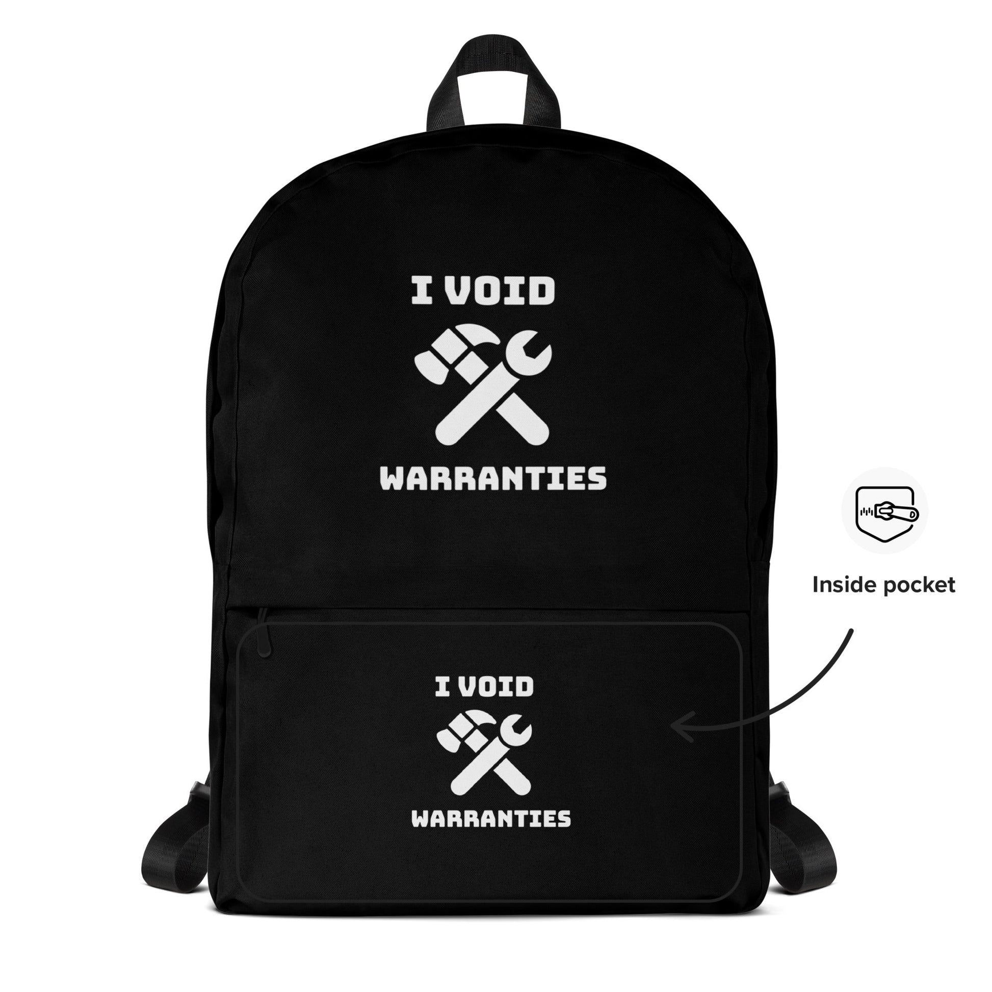 I void warranties - Backpack (black) by DarkByteGear