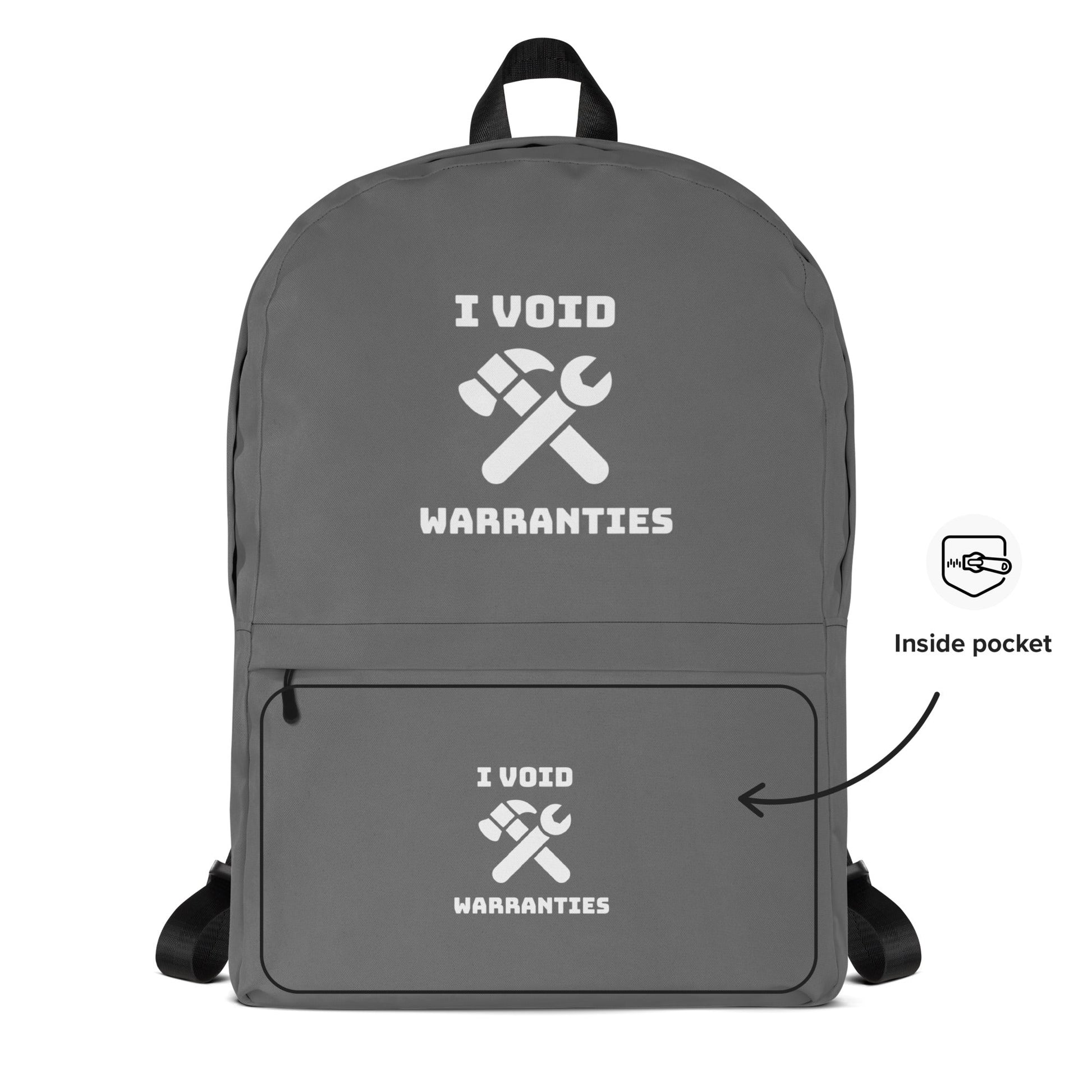 I void warranties - Backpack (grey) by DarkByteGear