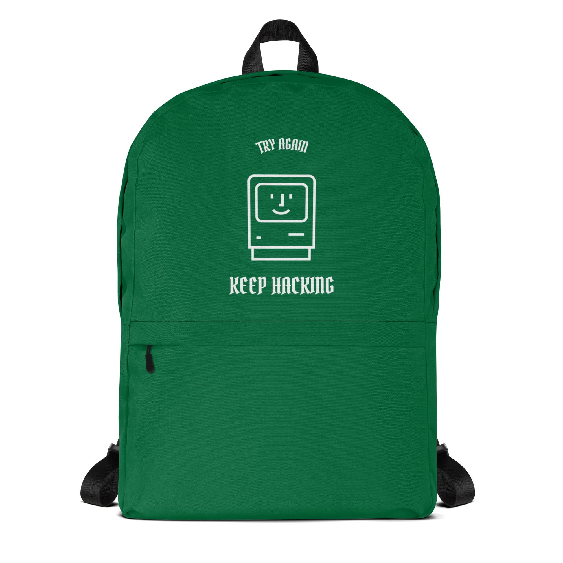 Keep hacking - Backpack (green) by DarkByteGear