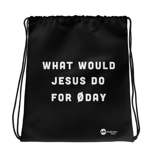 What would Jesus do for 0day - Drawstring bag by DarkByteGear