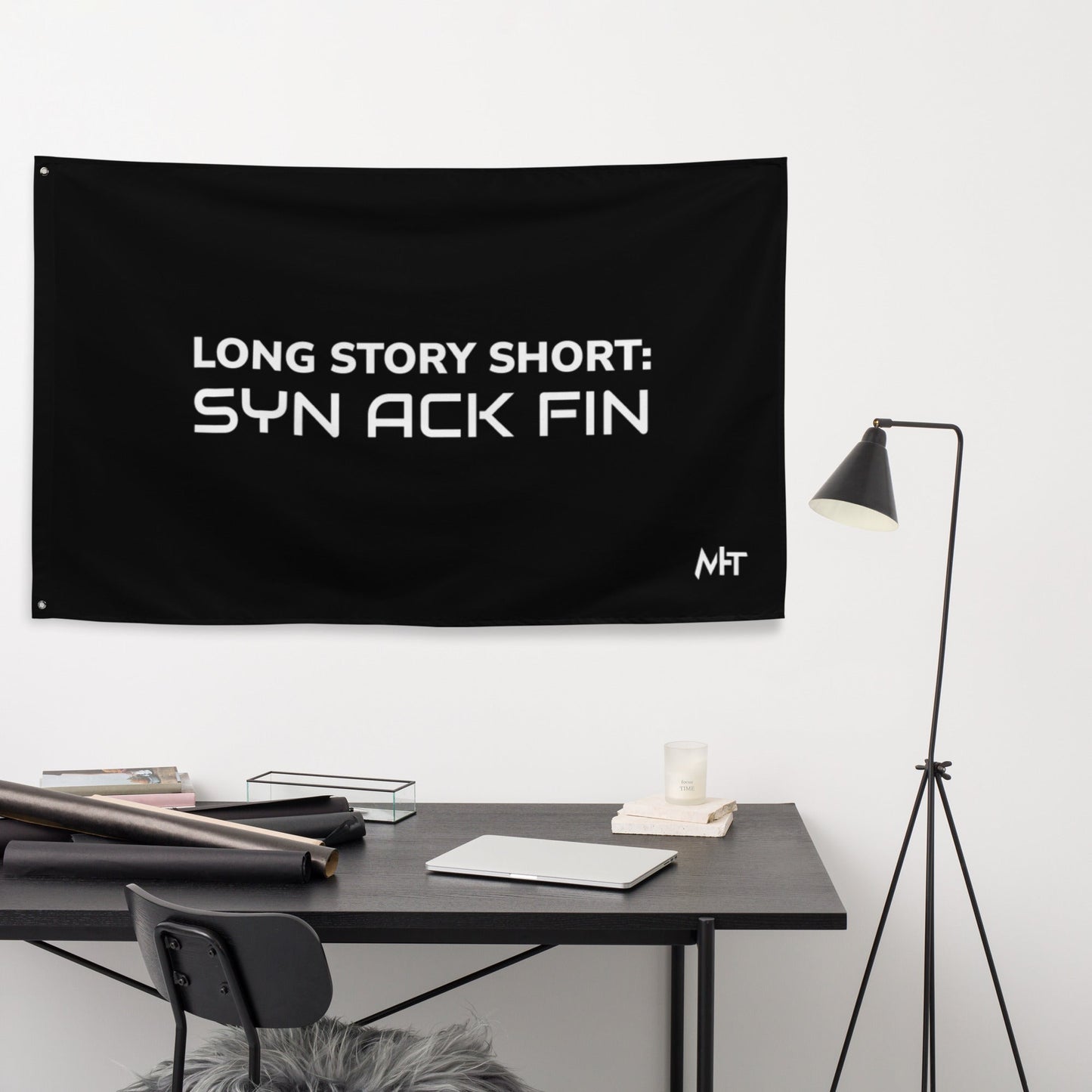 Long story short - Syn Ack Fin - Flag by DarkByteGear