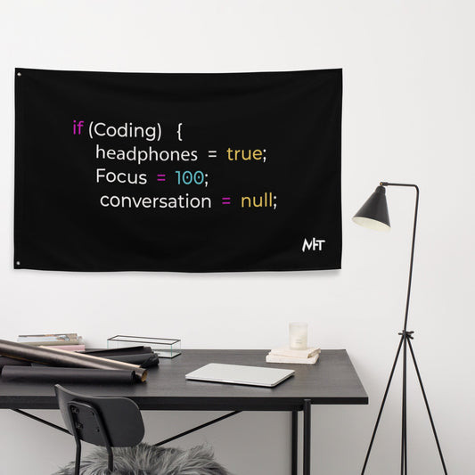 If coding headphones true focus 100 conversation null - Flag by DarkByteGear