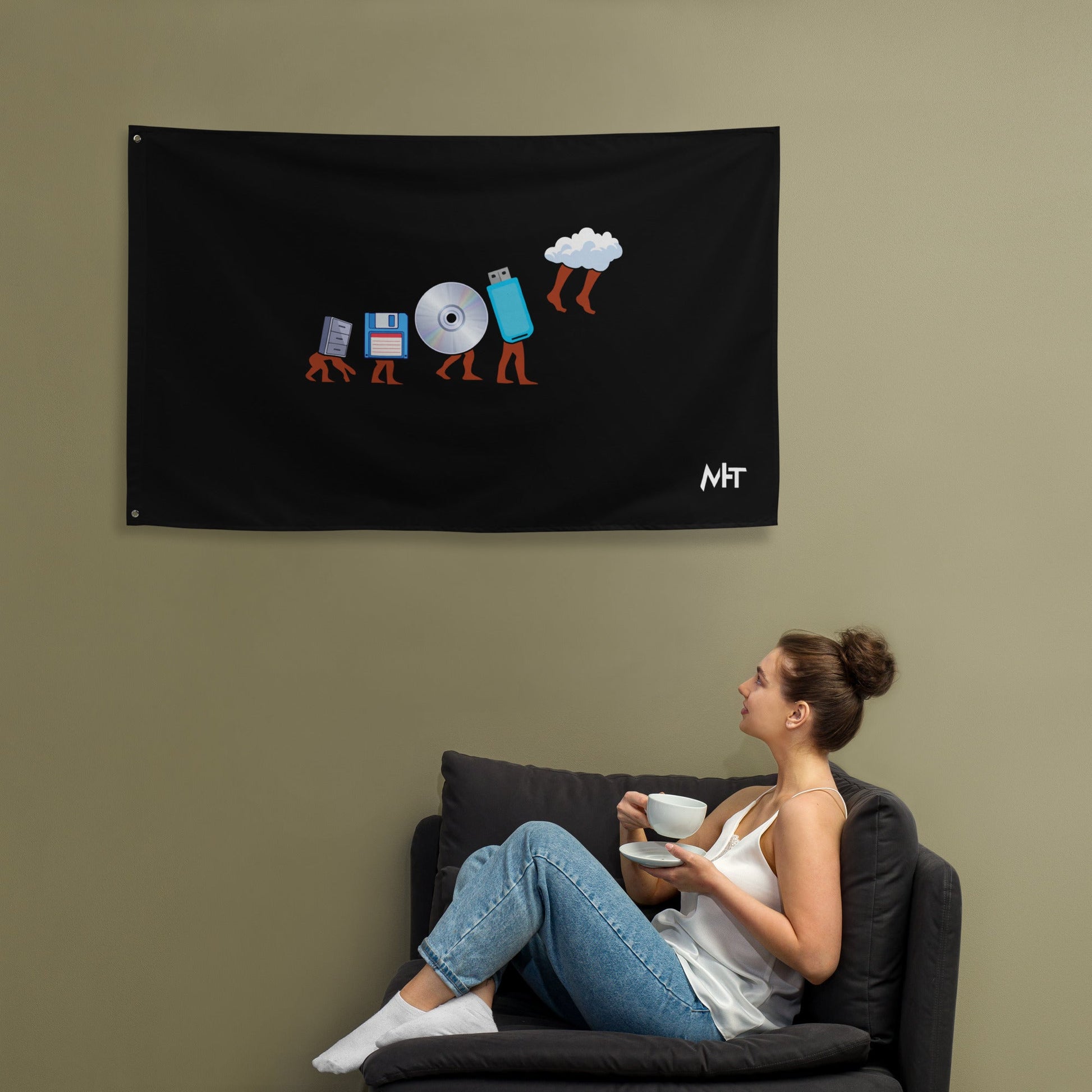 Funny Geek Programmer Nerd - Flag by DarkByteGear