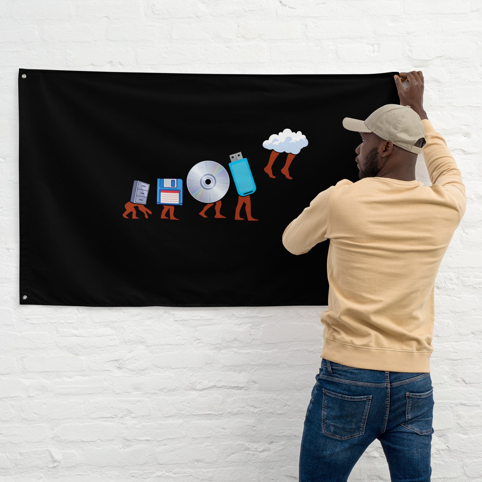 Funny Geek Programmer Nerd - Flag by DarkByteGear