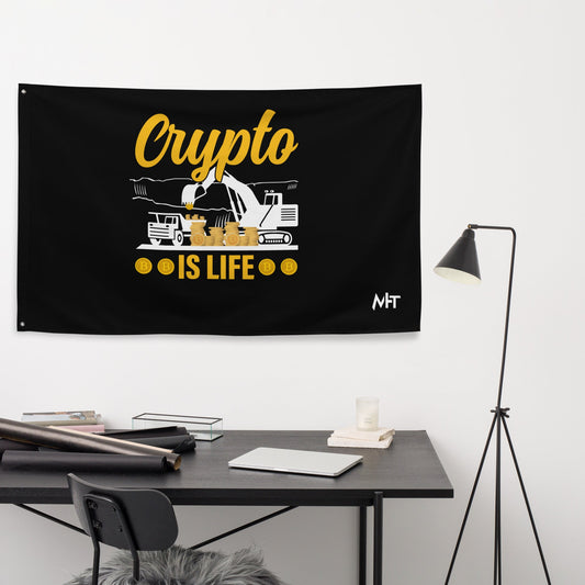 Crypto is Life - Flag by DarkByteGear