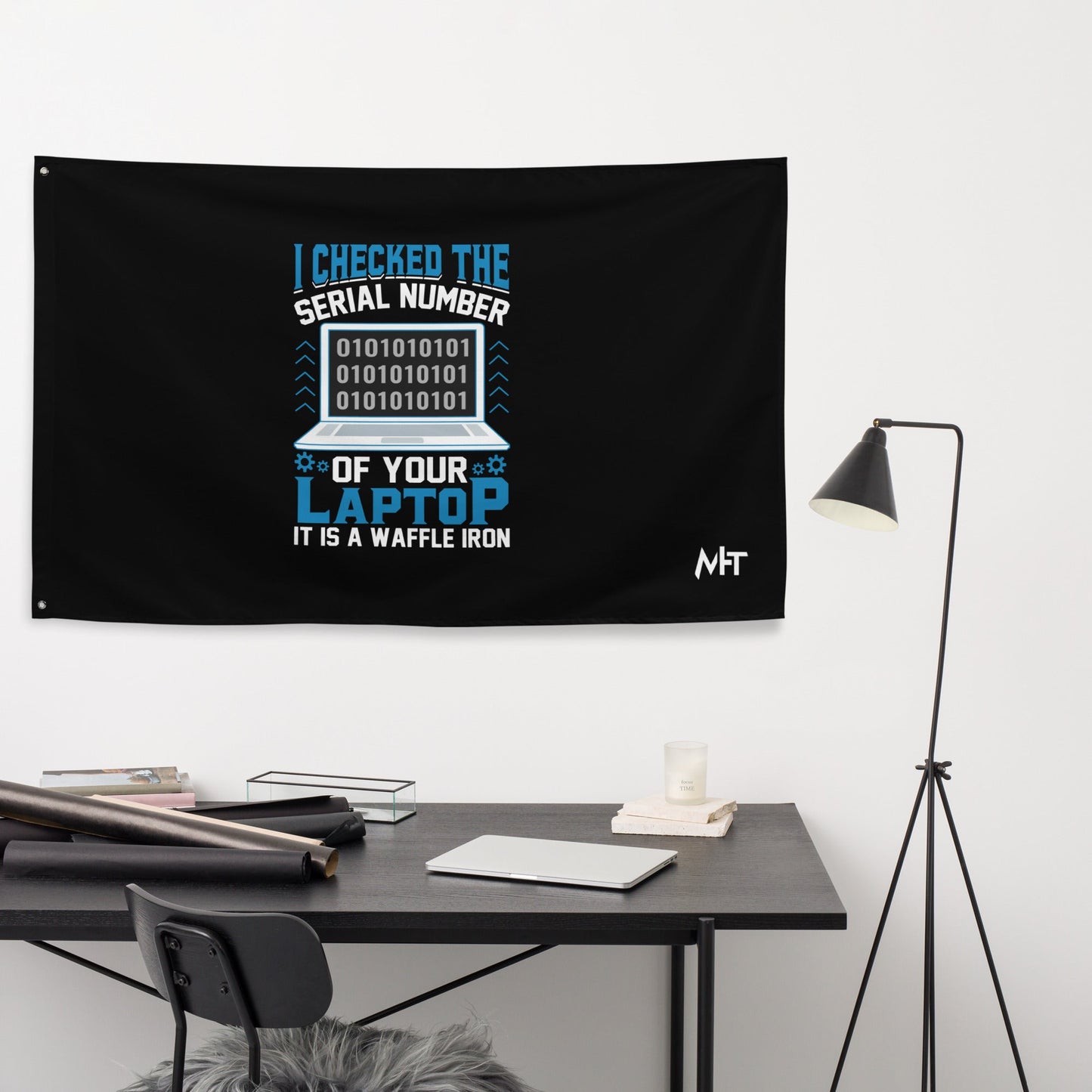 I checked the serial number of your laptop, it is a waffle iron - Flag by DarkByteGear