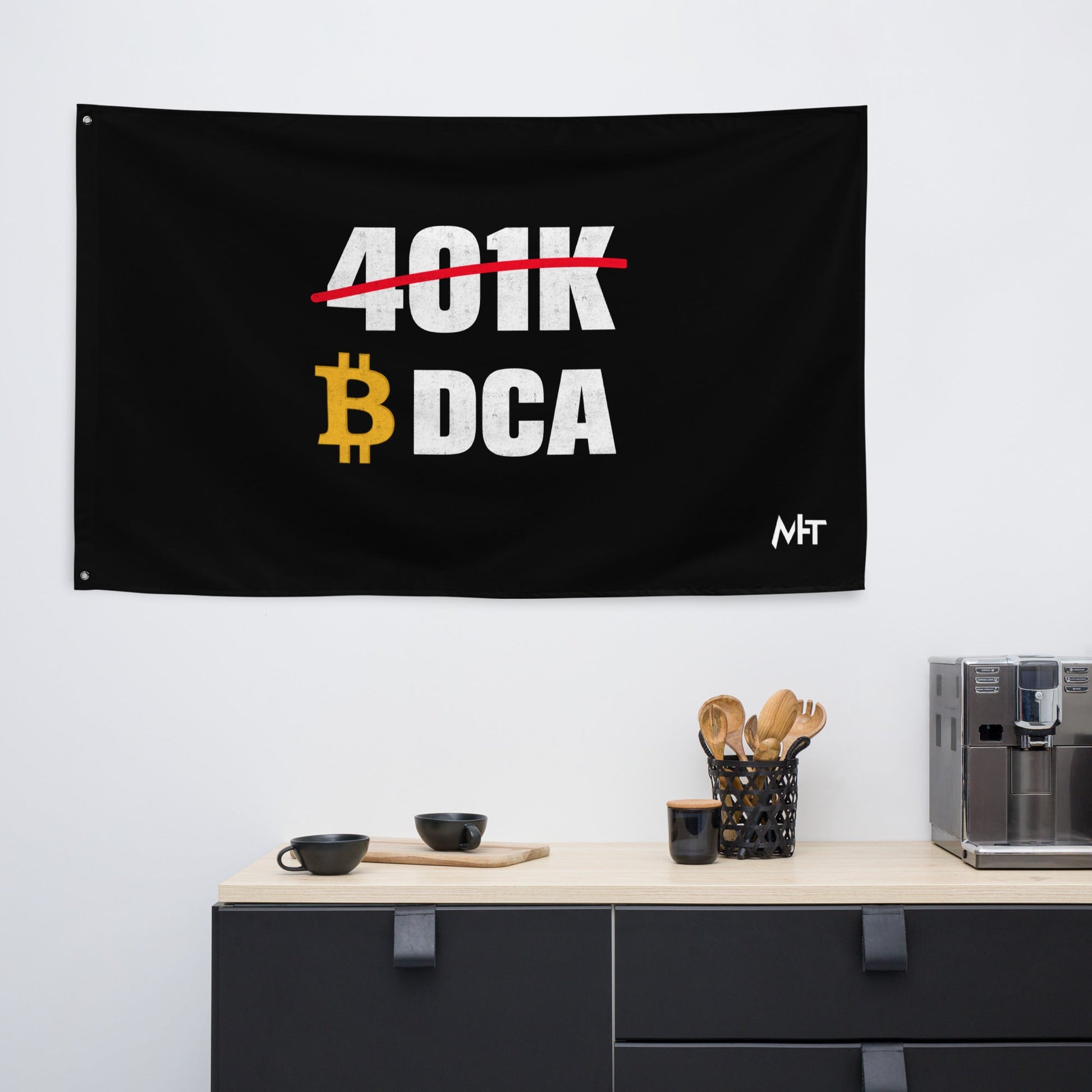 401K Bitcoin DCA Flag by DarkByteGear